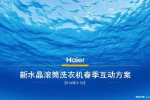 海尔新水晶滚筒洗衣机2016年春季互动方案(PPT)