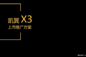 【易车】2016凯翼X3上市推广方案(PPT)