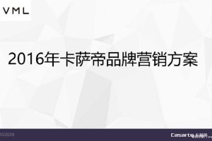 海尔卡萨帝2016年品牌营销方案(PPT)