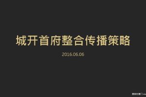 城开首府2016年整合传播策略方案(PPT)