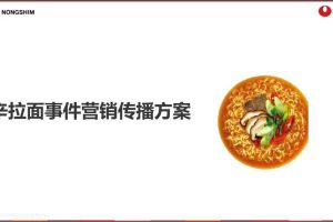 农心辛拉面事件营销方案(PPT)
