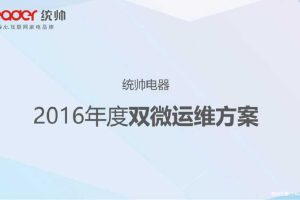 统帅电器2016年度自媒体双微运营方案(PPT)