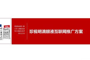 珍视明滴眼液2016互联网推广方案(PPT)