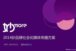 妙more品牌2014社会化媒体传播方案(PDF)
