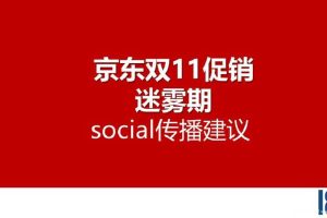 京东双11促销迷雾期social传播建议-京东男神节(PPT)