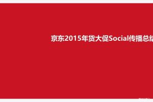 京东2015年货大促social传播总结(PPT)