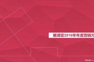 贵阳麓湖宫2016年年度营销方案（PPT）