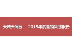 天城·天澜苑2015年度营销策划方案提报（PPT）