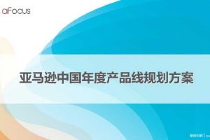 亚马逊中国2016年度产品线规划方案（PDF）