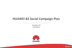 华为B2智能手环产品2015社会化传播方案（PPT）