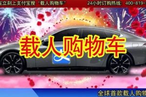 支付宝X小鹏汽车土味视频广告-《载人购物车》，品牌有“名”真任性！