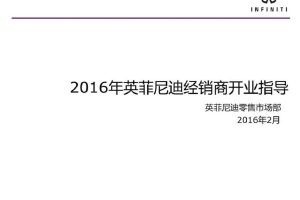 英菲尼迪2016年经销商开业指导方案（PPT）