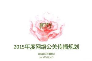相宜本草2015年度网络公关传播方案（PPT）