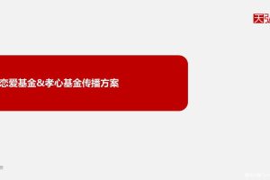 天弘恋爱基金&孝心基金2016传播方案（PDF）