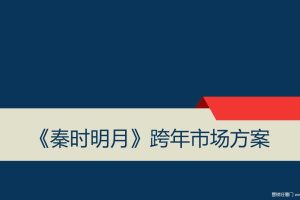 秦时明月手游跨年市场营销方案（PPT）