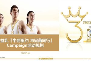 蒙牛冠益乳2016“牛到里约与冠菌同行”策略方向规划方案（PDF）
