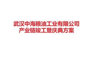 武汉中海粮油工业有限公司2016产业链竣工暨开业策划方案（PDF）