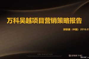 万科嘉兴吴越项目2016年营销策略提报方案（PDF）