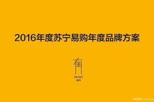 苏宁易购2016年度品牌比稿方案（PDF）