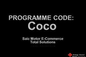 上汽电子商务全面解决方案（PPT）