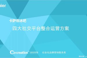 卡萨帝冰吧社交平台整合运营方案（PPT）