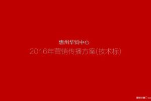 惠州华贸中心2016营销传播方案（PPT）