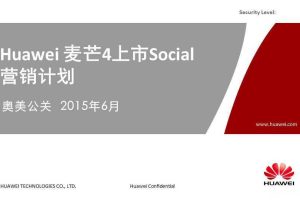 华为麦芒4-2015Social传播计划方案（PPT）