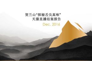 贺兰山葡萄酒2016“探秘舌尖真味”天猫直播结案报告（PPT）