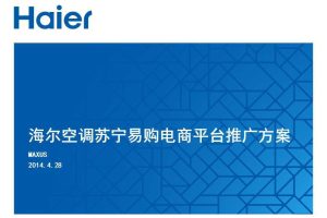 海尔空调2014年4-5月苏宁易购电商平台推广方案（PPT）
