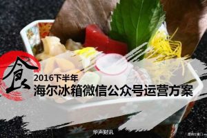海尔冰箱2016下半年微信公众号运营方案（PDF）