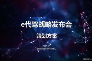 e代驾2015年战略发布会策划方案（PDF）