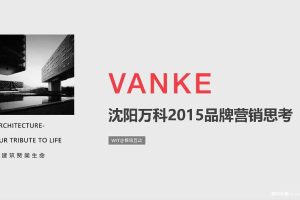 沈阳万科2015年品牌建设思考方案（PDF）