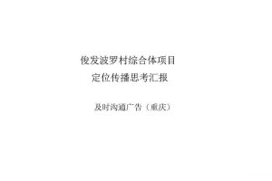 昆明俊悦汇综合体项目定位传播方案（PDF）