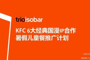 肯德基KFC-6大经典国漫IP合作2016年暑假儿童餐推广计划（PPT）