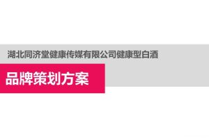 湖北同济堂健康型白酒新品牌咨询设计方向提案（PPT）