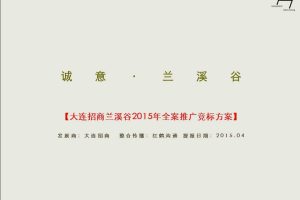 大连招商兰溪谷2015年全案推广竞标方案（PPT）