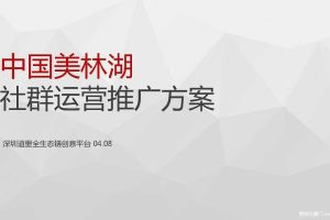 中国美林湖社群运营推广方案（PDF）