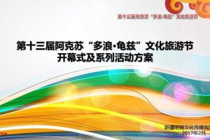 2017第十三届阿克苏多浪龟兹文化旅游节开幕式活动方案（PPT）