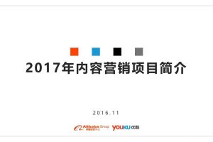 优酷视频2017内容营销项目介绍（PPT）