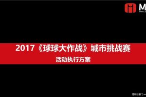 《球球大作战》2017城市挑战赛活动执行方案（PPT）