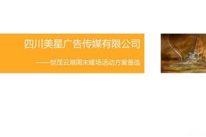 世茂云湖周末暖场活动方案（PPT）