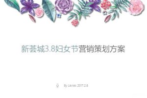 上海新荟城购物中心2017年38妇女节营销策划方案（PDF）