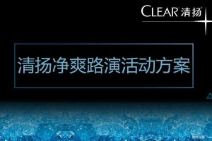 清扬净爽2017年“酷爽夏日”路演活动方案（PPT）