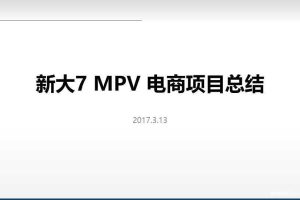 纳智捷大7MPV2017电商项目总结（PPT）