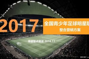 铭人体育2017全国青少年足球明星联赛整合营销方案（PPT）