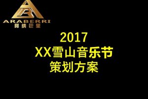 2017雪山音乐节策划案（PPT）