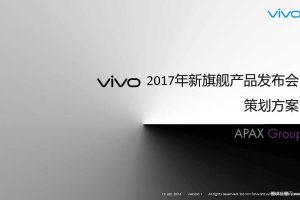Vivo2017新旗舰产品上市发布会活动方案（PPT）