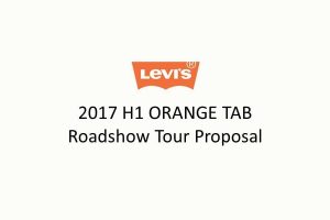 Levi’s李维斯经典橙旗系列2017 H1 巡回路演提案（PPT）