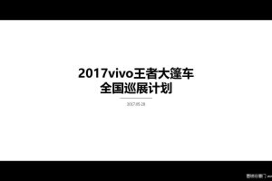 Vivo2017王者大篷车全国巡展计划活动方案（PPT）