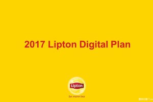 Lipton立顿2017全年数字营销方案（PDF）